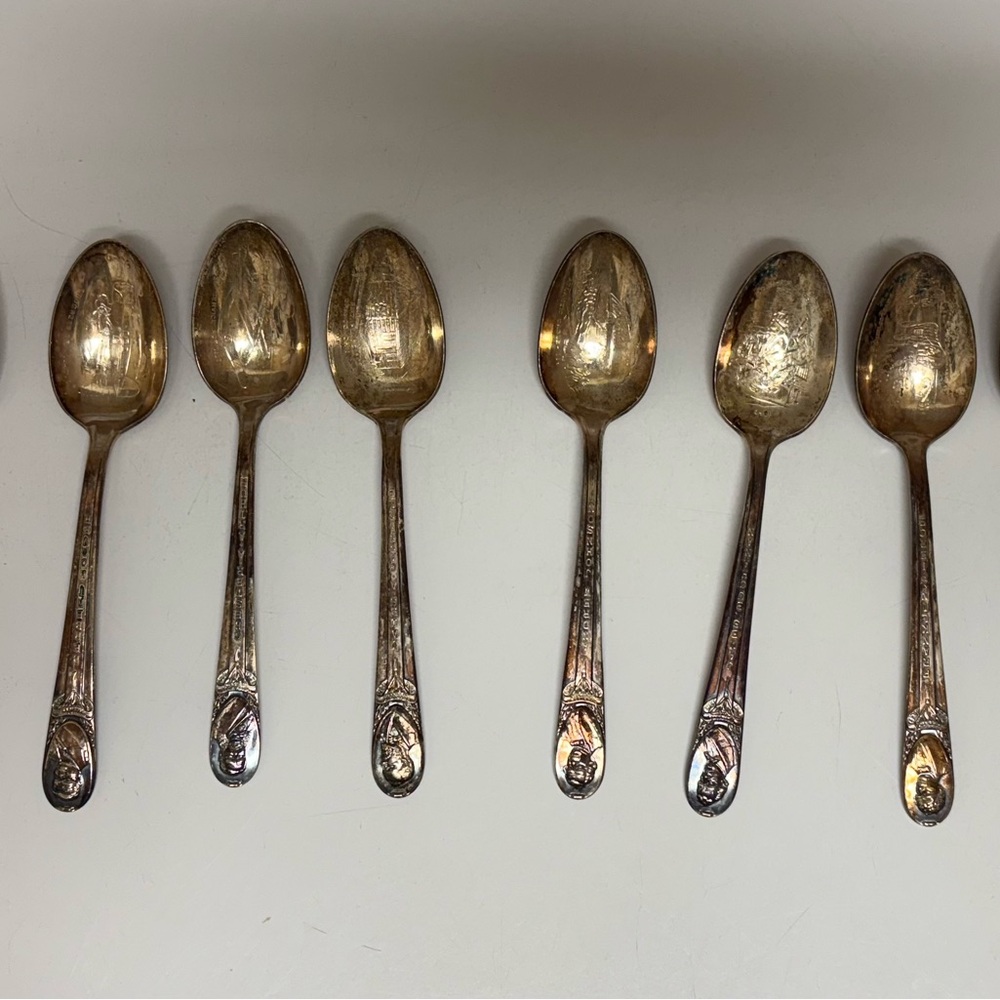 Collector silver plate  presidential Spoon Set